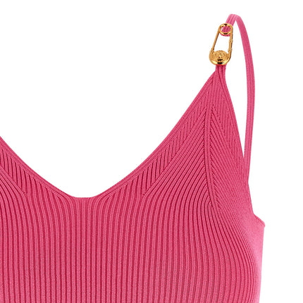 Versace Fuchsia Viscose Sleeveles T-Shirt