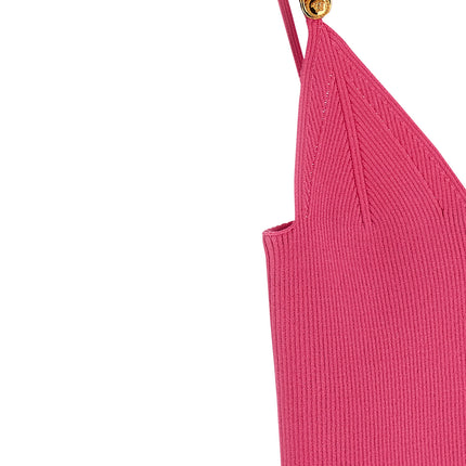 Versace Fuchsia Viscose Sleeveles T-Shirt