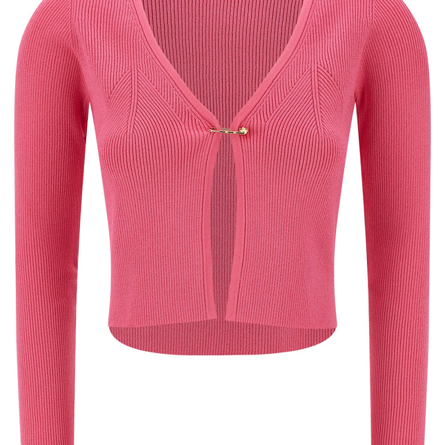Versace Fuchsia Viscose Cardigan