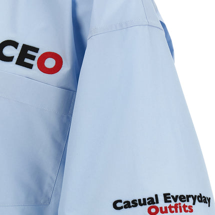 Balenciaga Blue Cotton Blouse