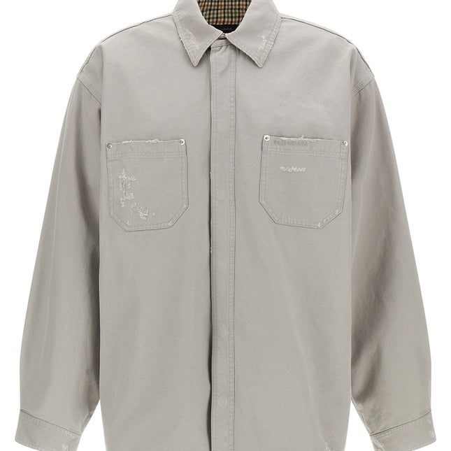Balenciaga Gray Cotton Blouse