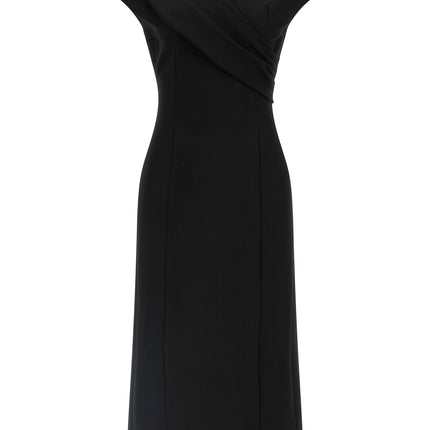 Ermanno Scervino Black Viscose Midi Dress