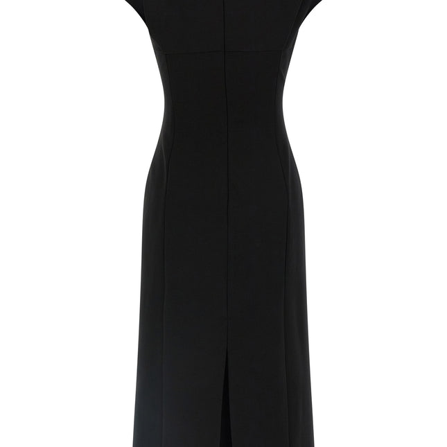 Ermanno Scervino Black Viscose Midi Dress