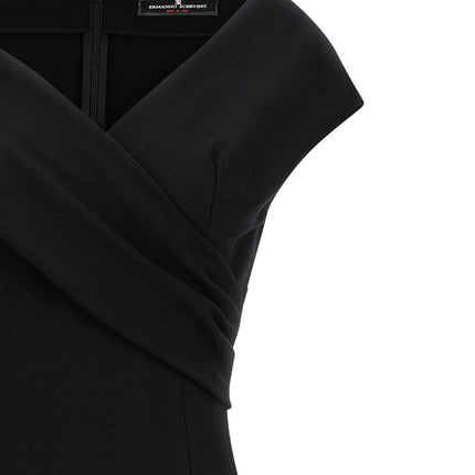 Ermanno Scervino Black Viscose Midi Dress