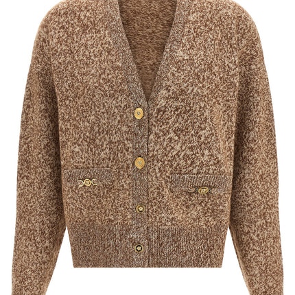 Versace Beige Virgin Wool Cardigan