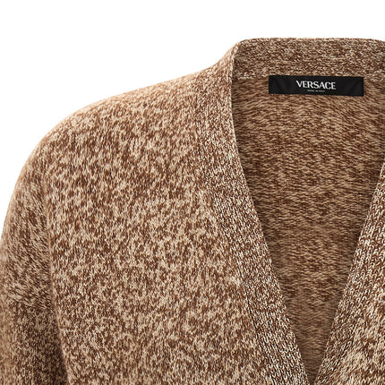 Versace Beige Virgin Wool Cardigan