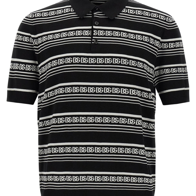 Dolce & Gabbana Bicolor Silk Polo Shirt