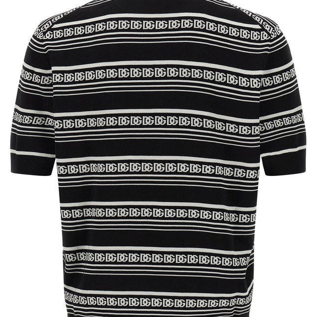Dolce & Gabbana Bicolor Silk Polo Shirt
