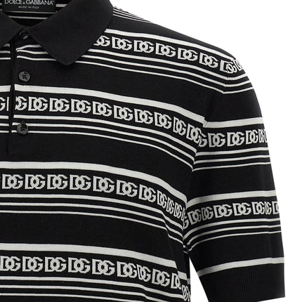 Dolce & Gabbana Bicolor Silk Polo Shirt