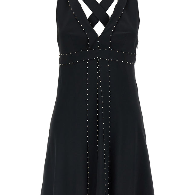 Giovanni Bedin Black Acetate Short Dress