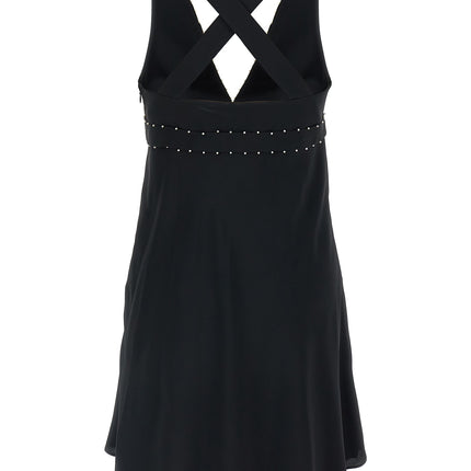 Giovanni Bedin Black Acetate Short Dress