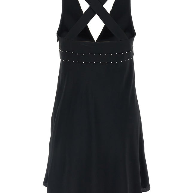 Giovanni Bedin Black Acetate Short Dress