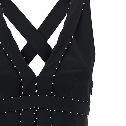 Giovanni Bedin Black Acetate Short Dress