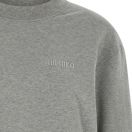 The Attico Gray Cotton Short Dress
