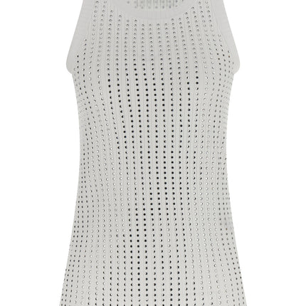 The Attico White Cotton Sleeveles T-Shirt