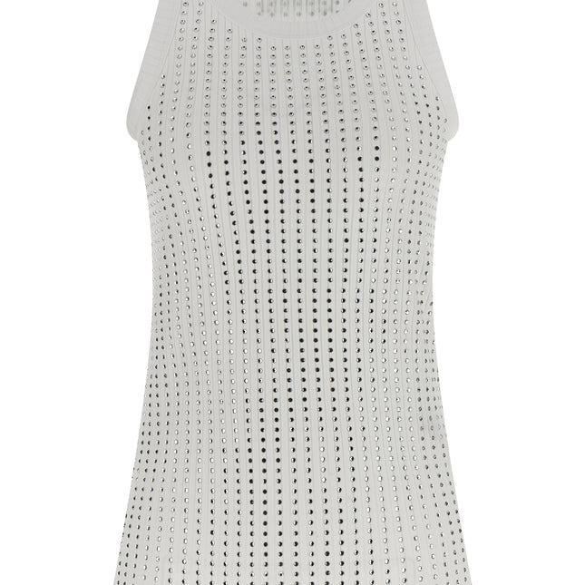 The Attico White Cotton Sleeveles T-Shirt