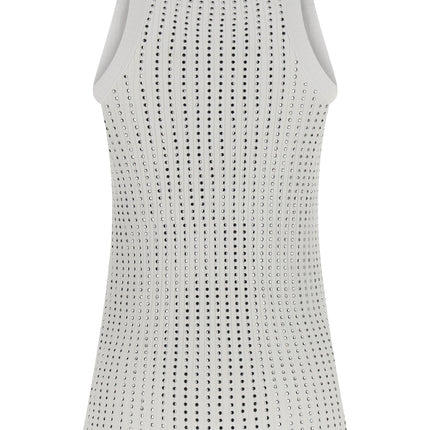 The Attico White Cotton Sleeveles T-Shirt
