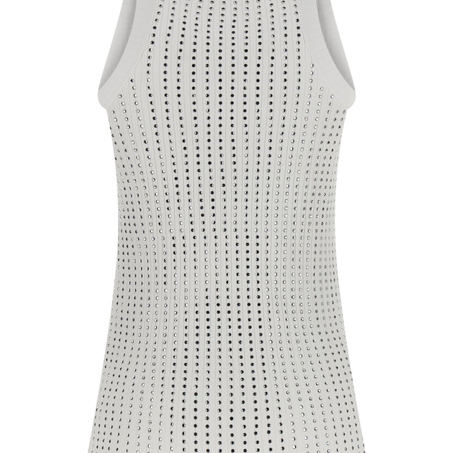 The Attico White Cotton Sleeveles T-Shirt