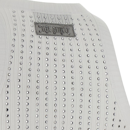 The Attico White Cotton Sleeveles T-Shirt