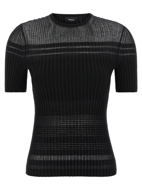 Theory Black Viscose T-Shirt