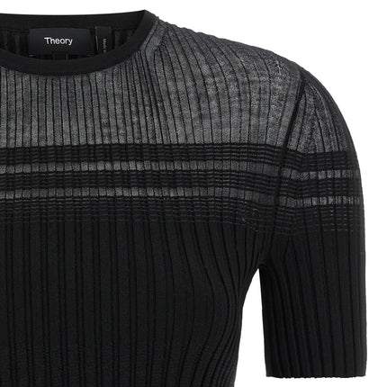 Theory Black Viscose T-Shirt