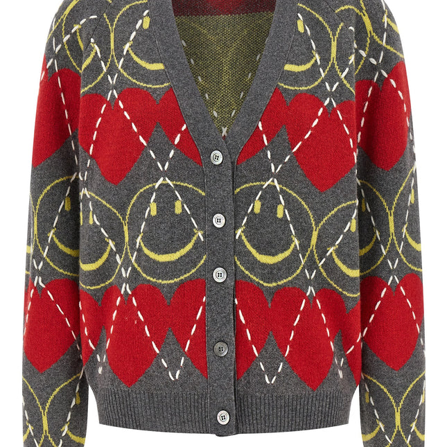 Moschino Multicolor Wool Cardigan