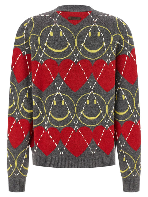 Moschino Multicolor Wool Cardigan