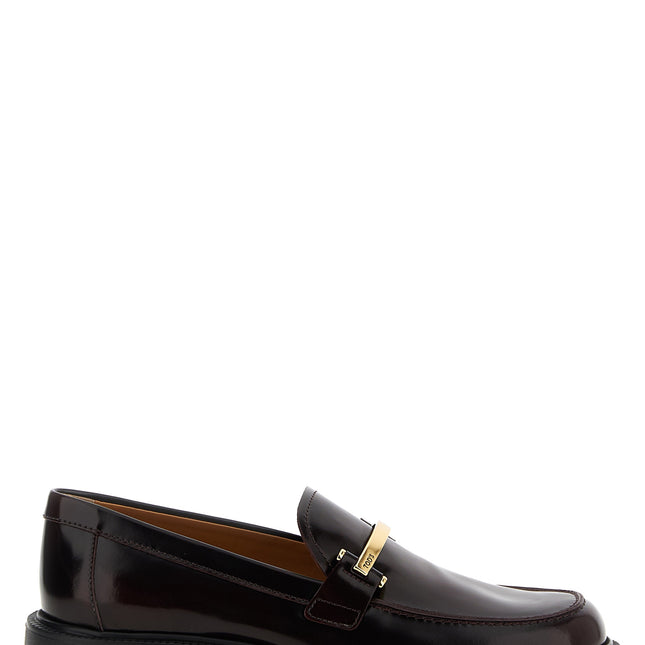 Tod's Bordeaux Calfskin Slip-On Loafers