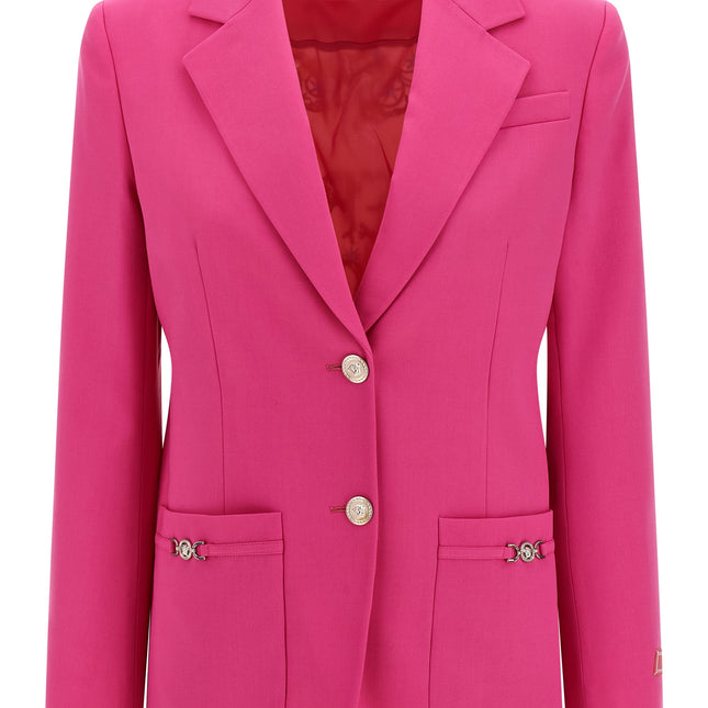 Versace Fuchsia Virgin Wool Blazer