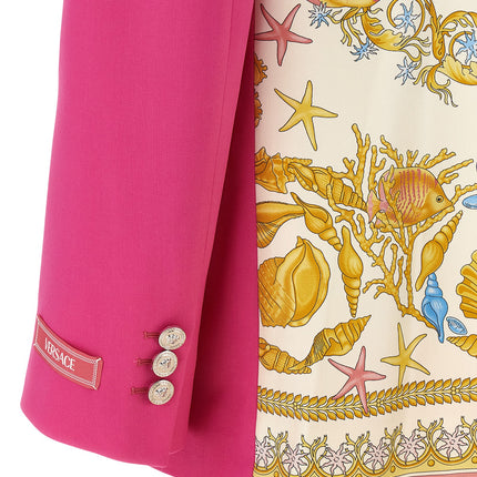 Versace Fuchsia Virgin Wool Blazer