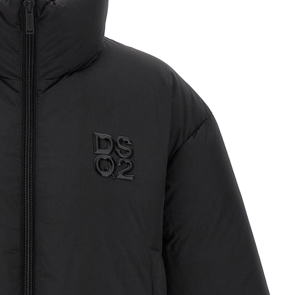 Dsquared² Black Polyester Full-Length Jacket