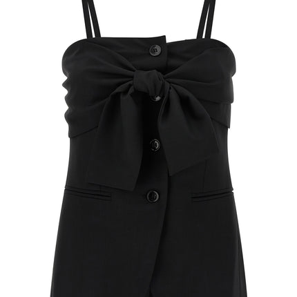 Max Mara Black Virgin Wool Tank Tops