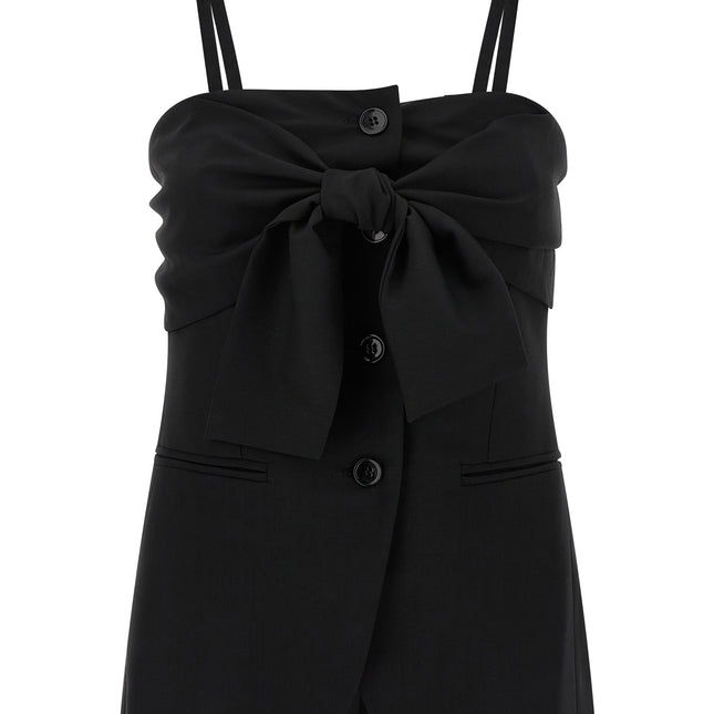 Max Mara Black Virgin Wool Tank Tops