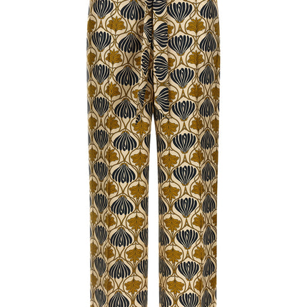 Max Mara Bicolor Silk Casual Pants