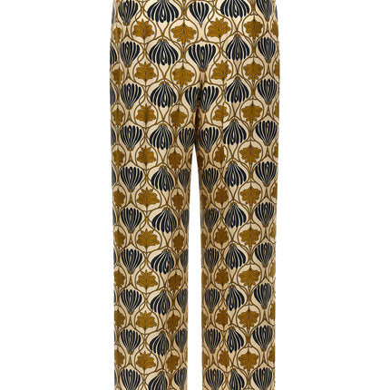 Max Mara Bicolor Silk Casual Pants