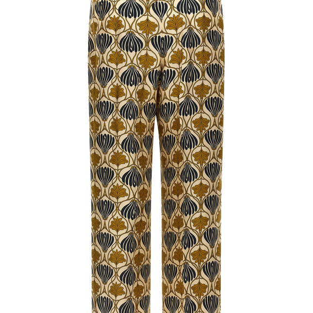 Max Mara Bicolor Silk Casual Pants