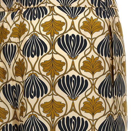 Max Mara Bicolor Silk Casual Pants