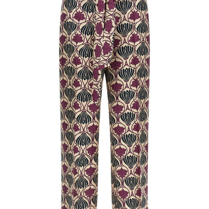 Max Mara Purple Silk Casual Pants