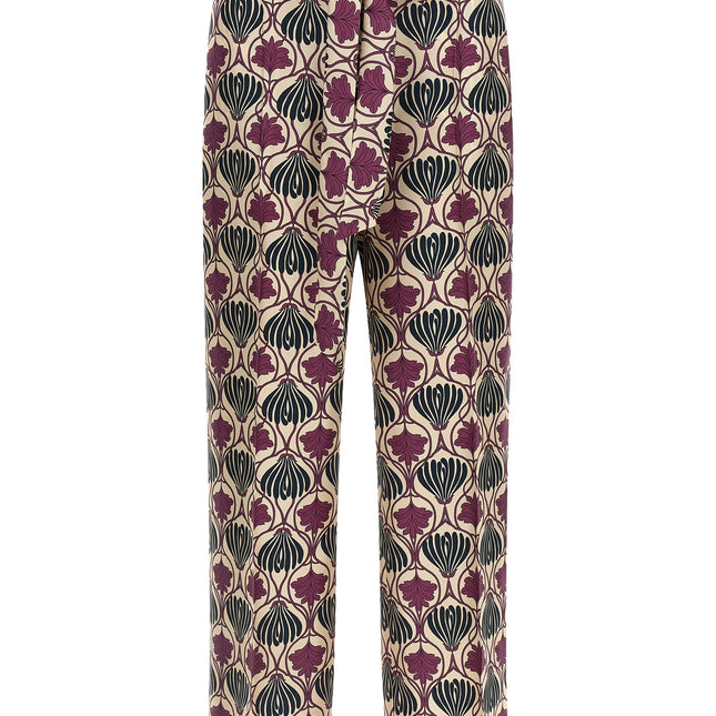Max Mara Purple Silk Casual Pants