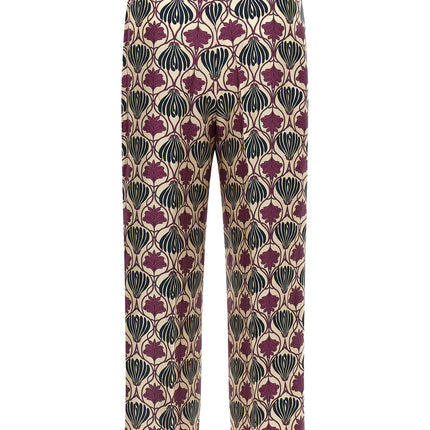 Max Mara Purple Silk Casual Pants