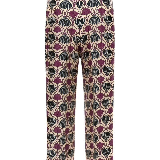 Max Mara Purple Silk Casual Pants