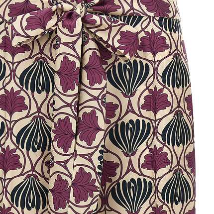 Max Mara Purple Silk Casual Pants