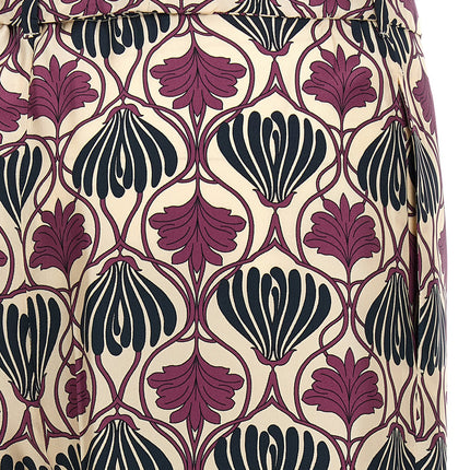 Max Mara Purple Silk Casual Pants