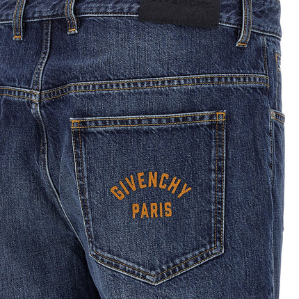 Givenchy Blue Cotton Straight-Leg Jeans