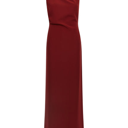 Max Mara Bordeaux Triacetate Long Dress