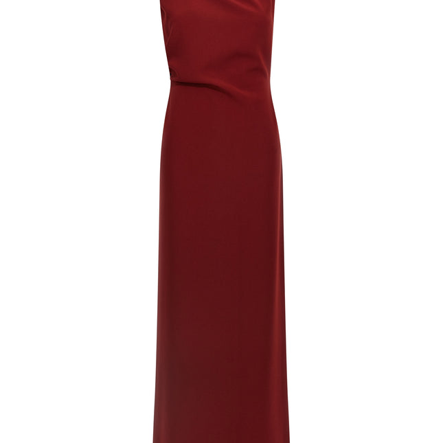 Max Mara Bordeaux Triacetate Long Dress