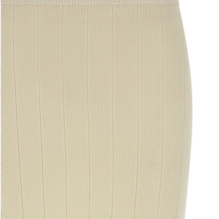 Max Mara White Cashmere Midi Skirt