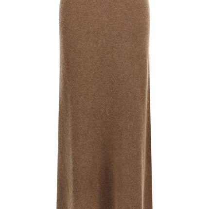 Max Mara Gray Cashmere Midi Skirt