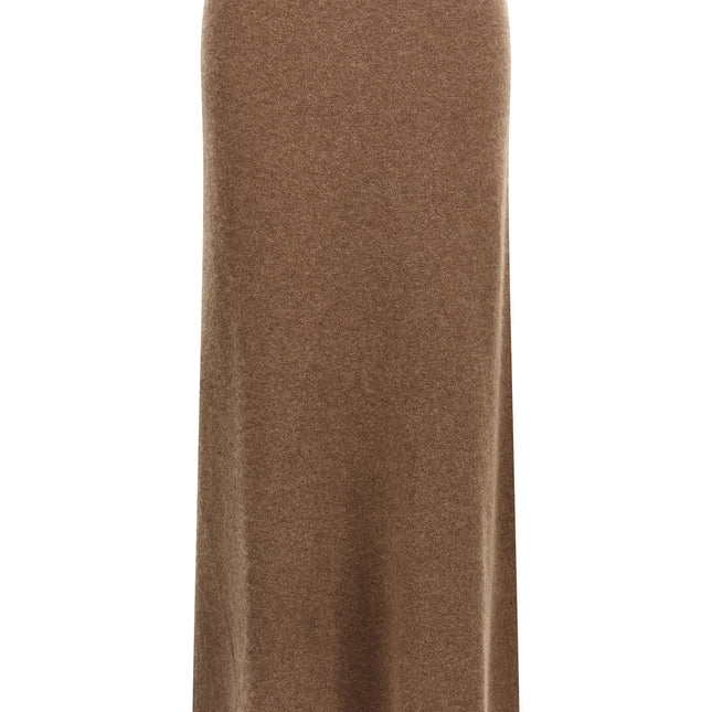 Max Mara Gray Cashmere Midi Skirt