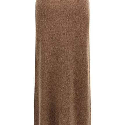 Max Mara Gray Cashmere Midi Skirt
